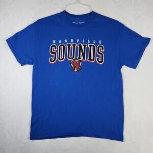 Nashville Sounds MiLB‎ Tee M Blue The Victory Baseball Shirt Minor League Retro